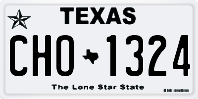 TX license plate CHO1324