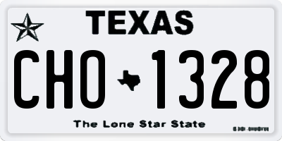 TX license plate CHO1328