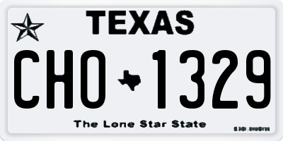 TX license plate CHO1329