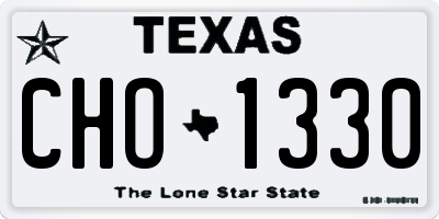 TX license plate CHO1330