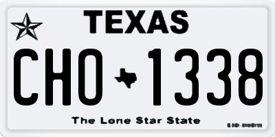 TX license plate CHO1338