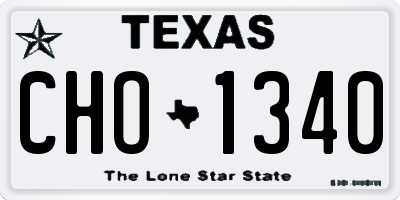 TX license plate CHO1340