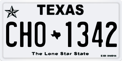 TX license plate CHO1342