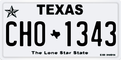 TX license plate CHO1343