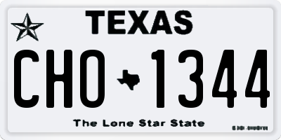 TX license plate CHO1344