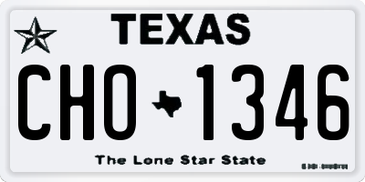 TX license plate CHO1346