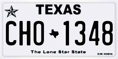 TX license plate CHO1348
