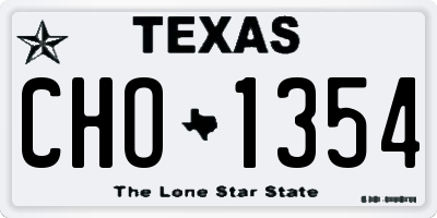 TX license plate CHO1354