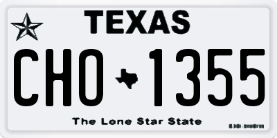 TX license plate CHO1355