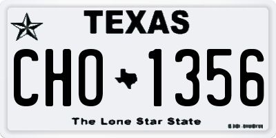 TX license plate CHO1356