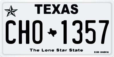 TX license plate CHO1357