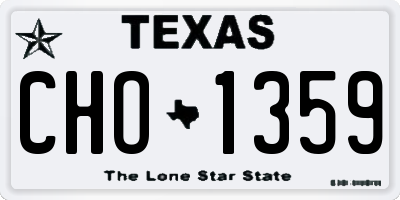 TX license plate CHO1359