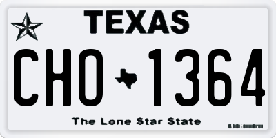 TX license plate CHO1364