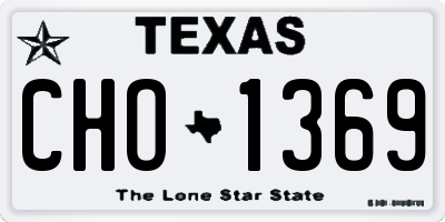 TX license plate CHO1369