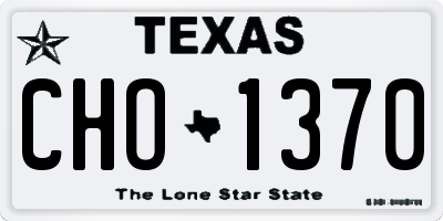 TX license plate CHO1370