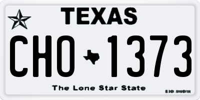 TX license plate CHO1373