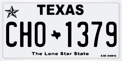 TX license plate CHO1379