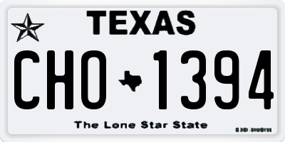 TX license plate CHO1394