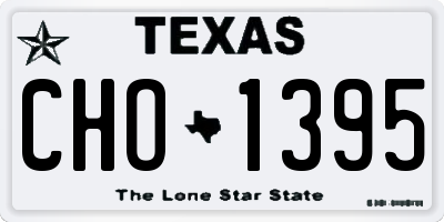 TX license plate CHO1395