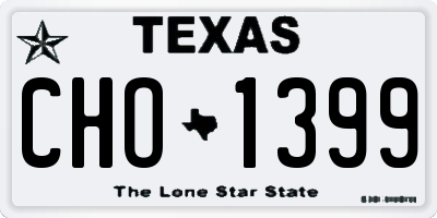 TX license plate CHO1399