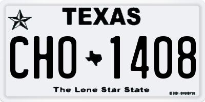 TX license plate CHO1408
