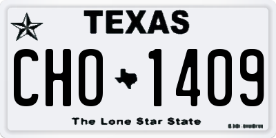 TX license plate CHO1409