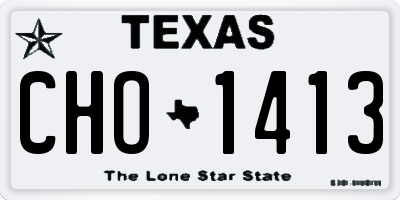 TX license plate CHO1413