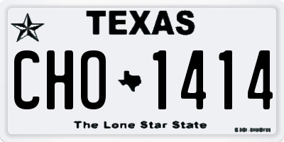 TX license plate CHO1414
