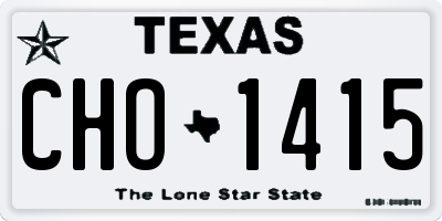 TX license plate CHO1415