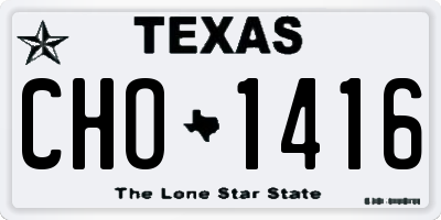 TX license plate CHO1416