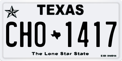 TX license plate CHO1417