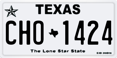 TX license plate CHO1424