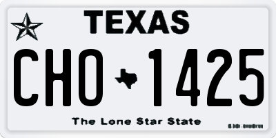 TX license plate CHO1425
