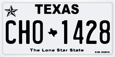 TX license plate CHO1428