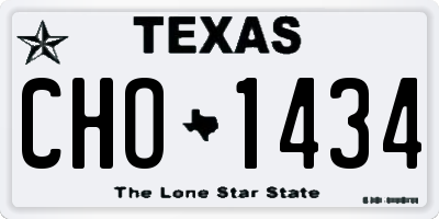 TX license plate CHO1434