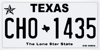 TX license plate CHO1435