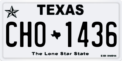 TX license plate CHO1436