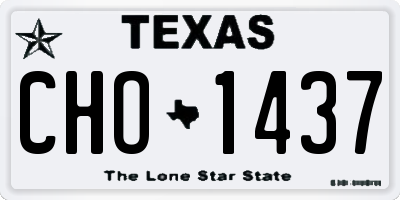 TX license plate CHO1437