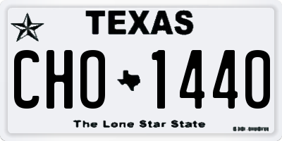 TX license plate CHO1440