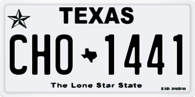 TX license plate CHO1441
