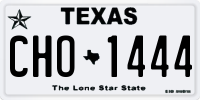 TX license plate CHO1444