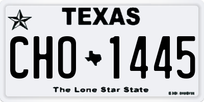 TX license plate CHO1445