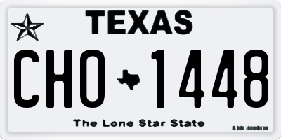 TX license plate CHO1448
