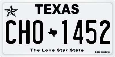 TX license plate CHO1452