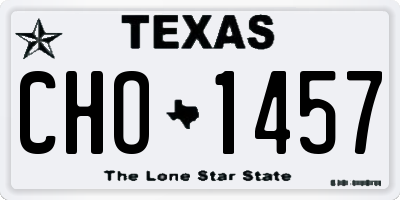 TX license plate CHO1457