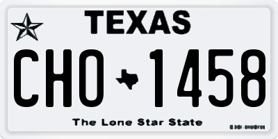 TX license plate CHO1458