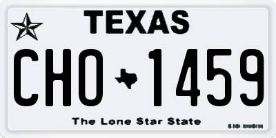TX license plate CHO1459