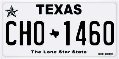 TX license plate CHO1460
