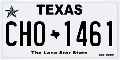 TX license plate CHO1461
