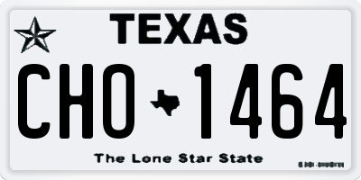 TX license plate CHO1464
